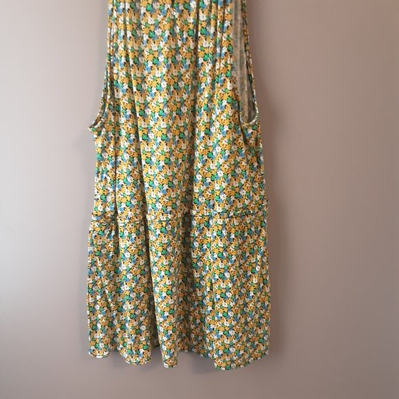 LOFT Green White Yellow Floral Flowy Boho Halter Cami Tank Top, New! Small - Picture 9 of 13
